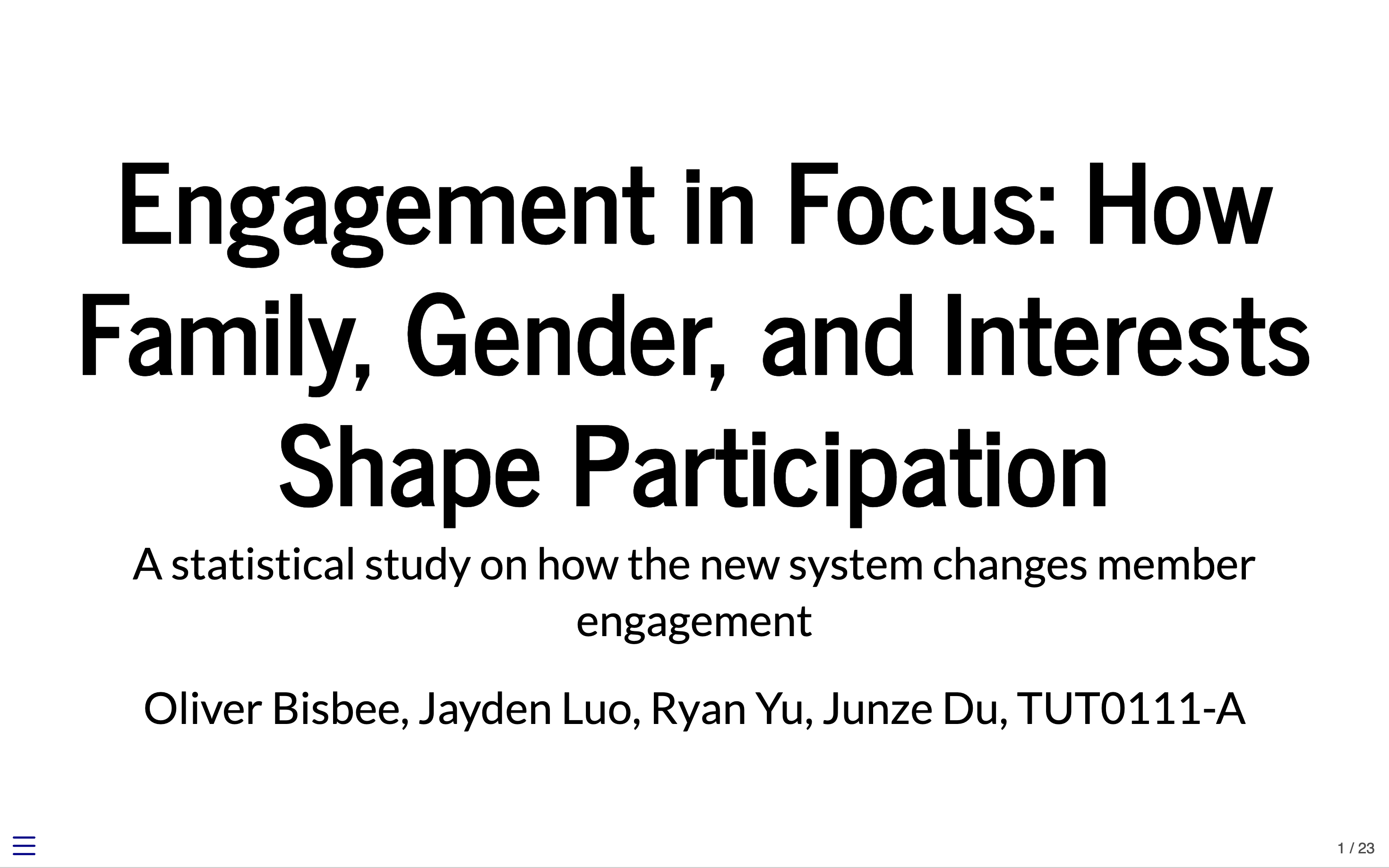 Wellspring Member Engagement Study screenshot